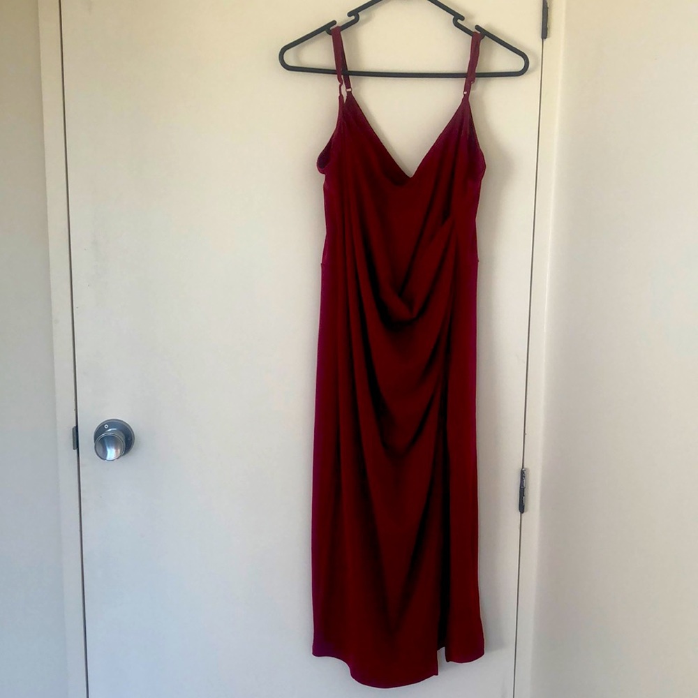 Red evening dress